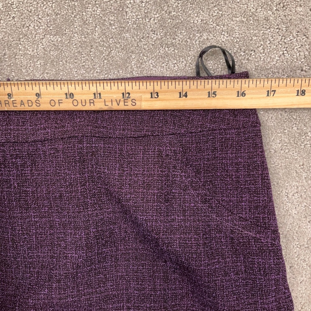 Kay Unger NY Skirt Suit Womens Jacket 10 Skirt 12 Purple‎ Black Woven Career 2pc - Picture 12 of 16